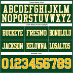 Custom Green Gold-White Authentic Football Jersey