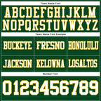 Custom Green White-Gold Authentic Football Jersey