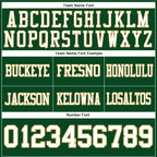 Custom Green White-Old Gold Authentic Football Jersey