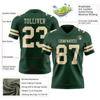 Custom Green Cream Authentic Football Jersey