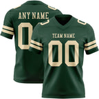 Custom Green Cream Authentic Football Jersey