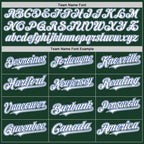 Custom Green White-Royal Authentic Baseball Jersey