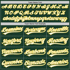 Custom Stitched Green White-Yellow Baseball Pullover Sweatshirt Hoodie