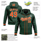 Custom Stitched Green Orange-White Baseball Pullover Sweatshirt Hoodie