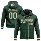 Custom Stitched Green Cream Baseball Pullover Sweatshirt Hoodie