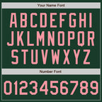 Custom Stitched Green Medium Pink Baseball Pullover Sweatshirt Hoodie