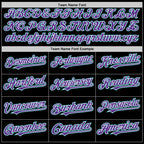 Custom Black Teal-Purple Bomber Full-Snap Varsity Letterman Lapel Collar Byron Jacket