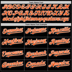 Custom Black Orange-White Bomber Full-Snap Varsity Letterman Lapel Collar Byron Jacket