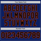 Custom Royal Black-Orange Bomber Full-Snap Varsity Letterman Hoodie Jacket
