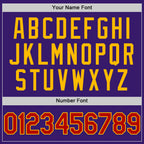 Custom Purple Red-Gold Bomber Full-Snap Varsity Letterman Hoodie Jacket