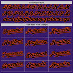 Custom Purple Black-Orange Bomber Full-Snap Varsity Letterman Two Tone Hoodie Jacket
