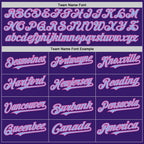 Custom Purple Light Blue Black-Pink Bomber Full-Snap Varsity Letterman Two Tone Hoodie Jacket