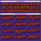 Custom Purple Orange-Black Bomber Full-Snap Varsity Letterman Two Tone Hoodie Jacket