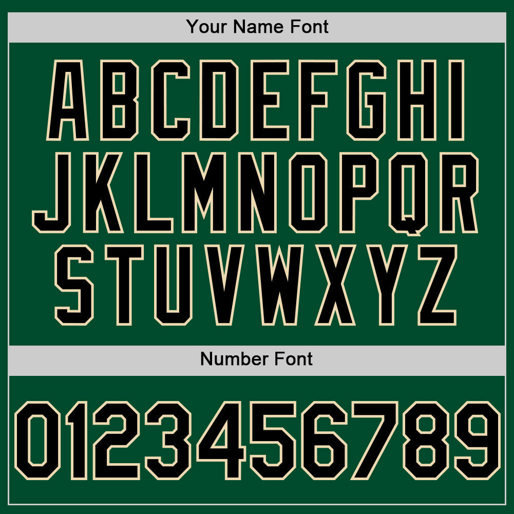 Custom Kelly Green Black-Cream Bomber Full-Snap Varsity Letterman Hoodie Jacket