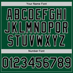 Custom Kelly Green Black-White Bomber Full-Snap Varsity Letterman Hoodie Jacket