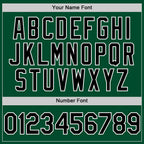 Custom Kelly Green Black-White Bomber Full-Snap Varsity Letterman Two Tone Hoodie Jacket