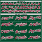 Custom Kelly Green Crimson-White Bomber Full-Snap Varsity Letterman Two Tone Hoodie Jacket