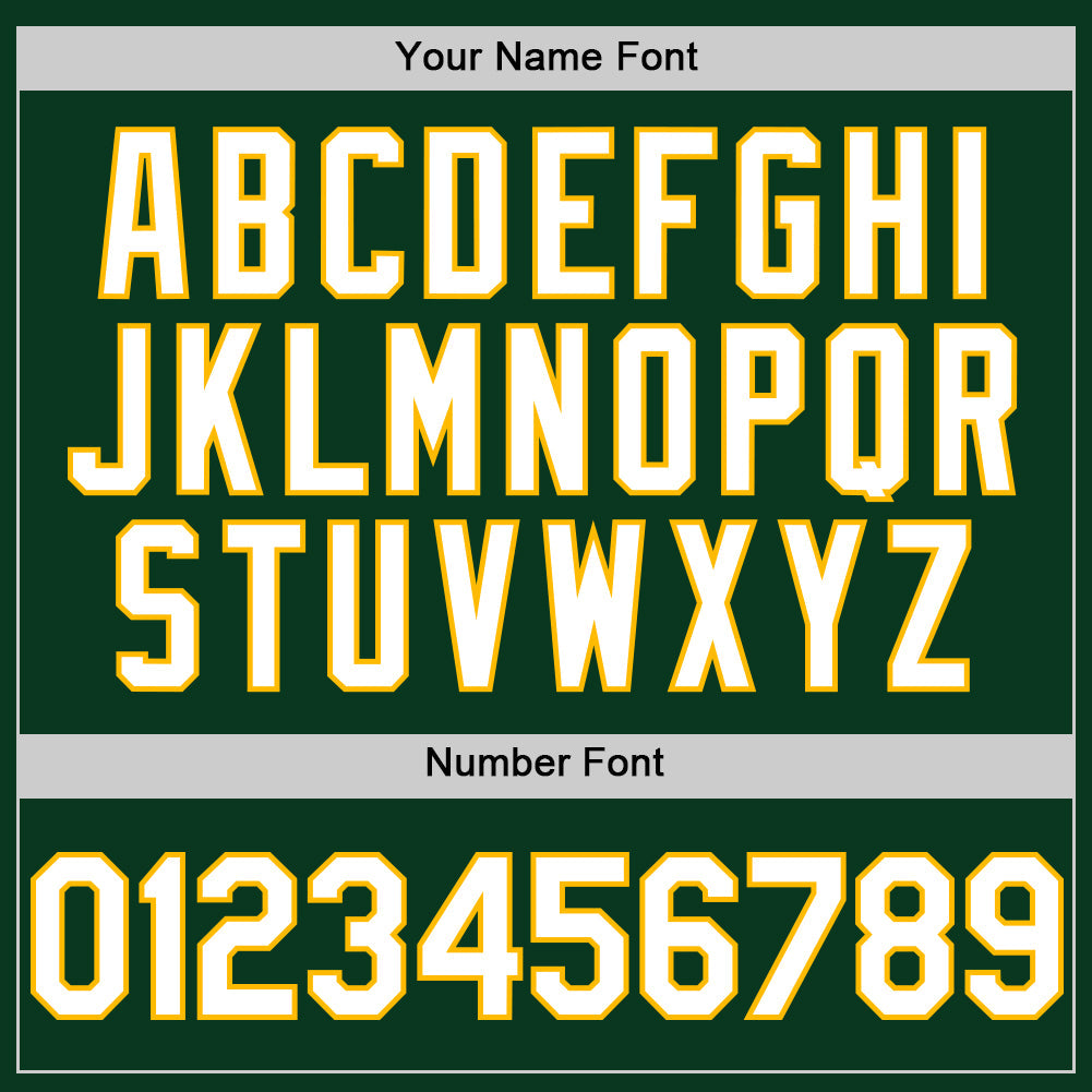 Custom Green White-Gold Bomber Full-Snap Varsity Letterman Two Tone Hoodie Jacket