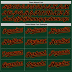 Custom Green Black-Orange Bomber Full-Snap Varsity Letterman Two Tone Hoodie Jacket