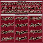 Custom Crimson Black-City Cream Bomber Full-Snap Varsity Letterman Hoodie Jacket