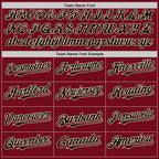 Custom Crimson Black-Cream Bomber Full-Snap Varsity Letterman Two Tone Hoodie Jacket