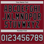 Custom Crimson Gray-Black Bomber Full-Snap Varsity Letterman Two Tone Hoodie Jacket