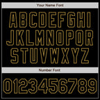 Custom Black Old Gold Bomber Varsity Letterman Zipper Jacket