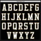 Custom Black White-Old Gold Bomber Varsity Letterman Zipper Jacket