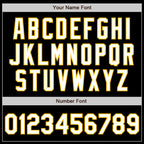 Custom Black Gold-White Bomber Varsity Letterman Zipper Jacket