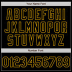 Custom Black Gold Bomber Varsity Letterman Zipper Jacket