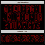 Custom Black Red Bomber Varsity Letterman Zipper Jacket