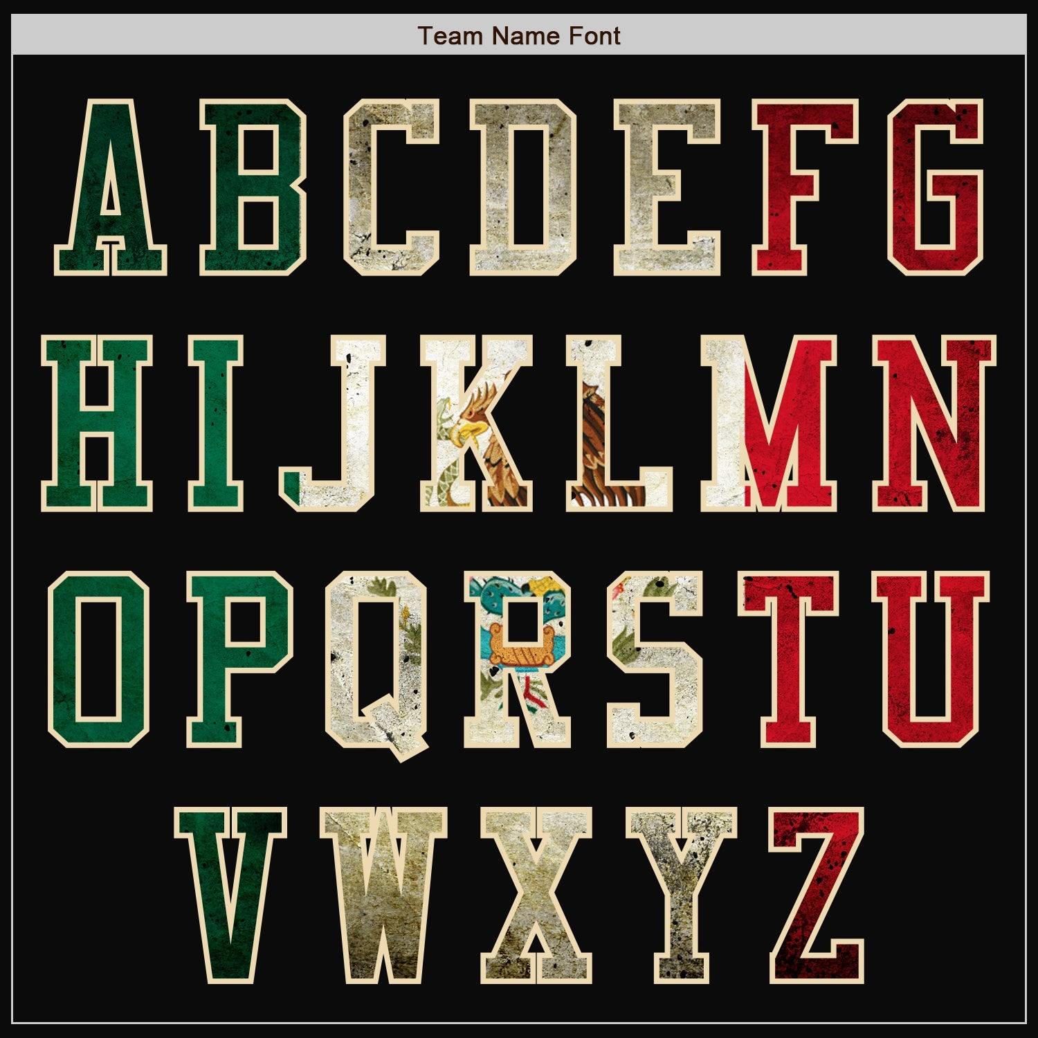 Custom Black Vintage Mexican Flag Cream-Kelly Green Bomber Varsity Letterman Zipper Jacket