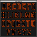 Custom Black Orange Bomber Varsity Letterman Two Tone Zipper Jacket