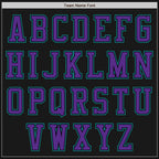 Custom Black Teal-Purple Bomber Varsity Letterman Two Tone Zipper Jacket