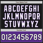 Custom Black White-Purple Bomber Varsity Letterman Two Tone Zipper Jacket