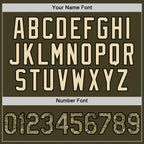 Custom Olive Camo Black-Cream Bomber Full-Snap Varsity Letterman Salute To Service Hoodie Jacket