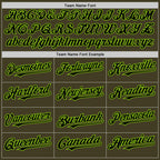 Custom Olive Black-Neon Green Bomber Full-Snap Varsity Letterman Salute To Service Hoodie Jacket