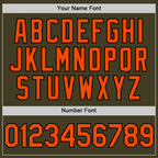 Custom Olive Orange-Black Bomber Full-Snap Varsity Letterman Two Tone Salute To Service Hoodie Jacket