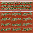 Custom Texas Orange Green-Cream Bomber Full-Snap Varsity Letterman Hoodie Jacket
