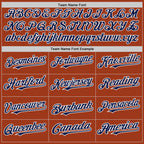 Custom Texas Orange Navy-White Bomber Full-Snap Varsity Letterman Hoodie Jacket