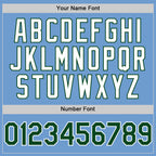 Custom Light Blue Green-White Bomber Full-Snap Varsity Letterman Two Tone Hoodie Jacket