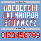 Custom Light Blue Red-White Bomber Full-Snap Varsity Letterman Two Tone Hoodie Jacket