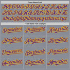 Custom Gray Purple-Gold Bomber Full-Snap Varsity Letterman Hoodie Jacket