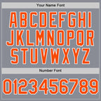 Custom Gray Orange-White Bomber Full-Snap Varsity Letterman Hoodie Jacket