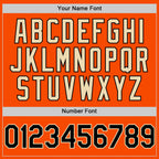 Custom Orange Black-Cream Bomber Full-Snap Varsity Letterman Hoodie Jacket