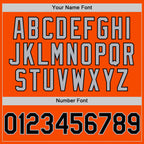 Custom Orange Black-Gray Bomber Full-Snap Varsity Letterman Hoodie Jacket