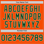 Custom Orange Green-Cream Bomber Full-Snap Varsity Letterman Two Tone Hoodie Jacket