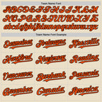 Custom Cream Orange-Black Bomber Full-Snap Varsity Letterman Two Tone Hoodie Jacket