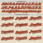 Custom Cream Orange-Navy Bomber Full-Snap Varsity Letterman Two Tone Hoodie Jacket
