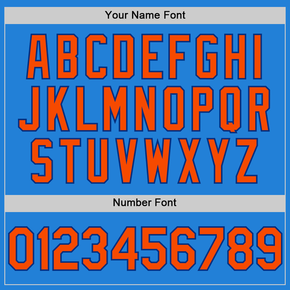 Custom Powder Blue Orange-Royal Bomber Full-Snap Varsity Letterman Hoodie Jacket